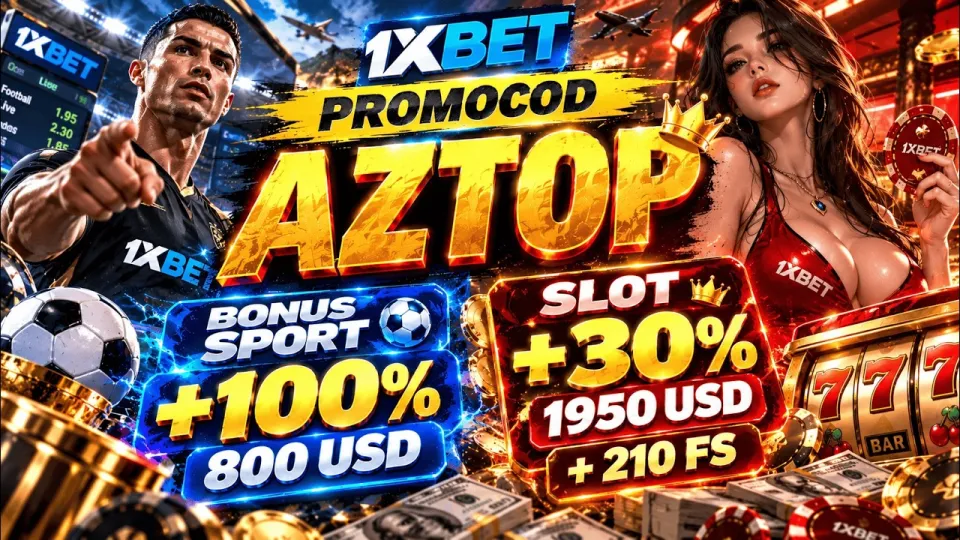 1xbet promo code USA AZTOP unlocks a 100% sports welcome bonus up to 800 USD and 210 free spins